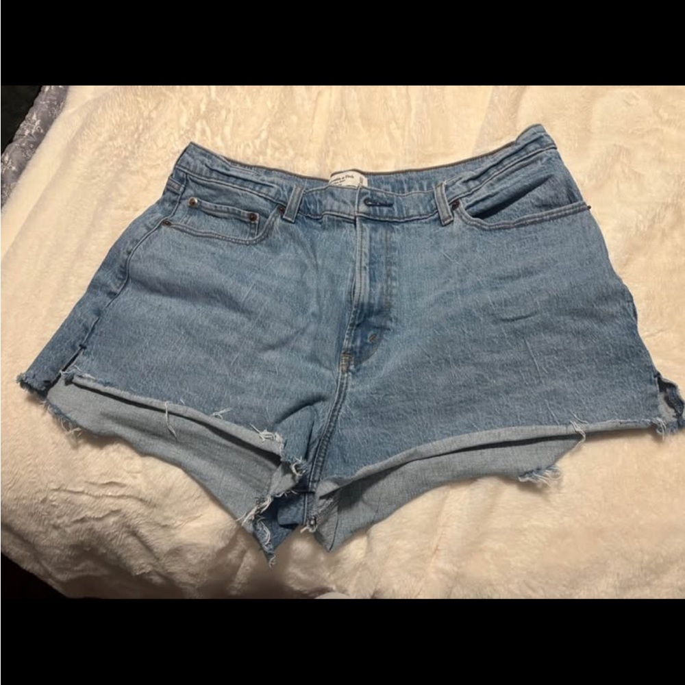 Abercrombie & Fitch Light Blue Denim Cutoff Shorts